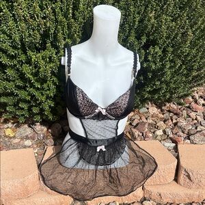 Victoria's Secret 36D bra-apron sheer lace teddy-brand new/never used with a tag